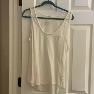 XL white tank top with pocket , never worn
